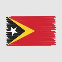 vecteur de brosse drapeau timor oriental