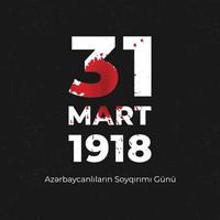 journée de génocide de azerbaïdjanais vecteur illustration affiche