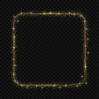 carré Cadre avec la magie lumière lueur effet vecteur
