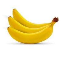 réaliste banane isolé sur blanc Contexte. vecteur