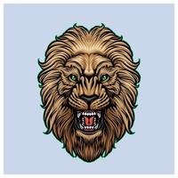 rugissement Lion tête graphique pour T-shirt et logo conception vecteur