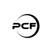 pcf lettre logo conception dans illustration. vecteur logo, calligraphie dessins pour logo, affiche, invitation, etc.