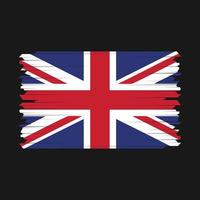 pinceau drapeau britannique vecteur