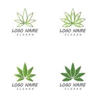 modèles de logo de cannabis vecteur