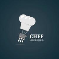 modèle de logo de conception de chef de cuisine vecteur