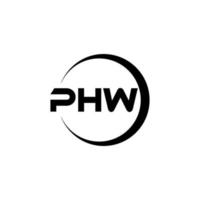 phw lettre logo conception dans illustration. vecteur logo, calligraphie dessins pour logo, affiche, invitation, etc.