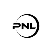 pnl lettre logo conception dans illustration. vecteur logo, calligraphie dessins pour logo, affiche, invitation, etc.