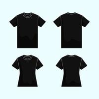 contour T-shirt noir moquer en haut vecteur