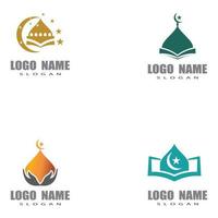 mosquée logo modèle vecteur symbole illustration design