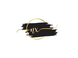 abstrait nx logo icône, luxe nx Signature affaires logo lettre vecteur