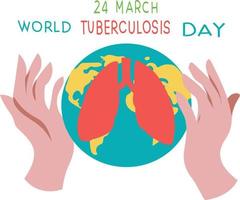 monde tuberculose journée vecteur illustration.