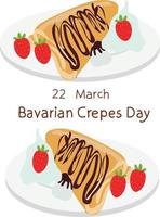 bavarois crêpes journée vecteur