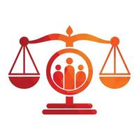 Justice gens logo conception vecteur. loi raffermir et gens logo icône modèle conception. vecteur