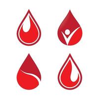 ensemble d & # 39; images de logo de goutte de sang vecteur