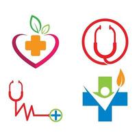 ensemble d'images de logo de soins médicaux vecteur