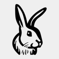 lapin tête logo icône symbole tête vecteur