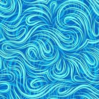 modèle vectorielle continue de lignes fluides turquoises lisses coupées au milieu. texture des fibres de bois ou des vagues.