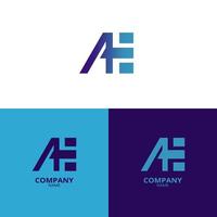 une Facile et élégant lettre une logo, avec magnifique lumière bleu et bleuâtre violet pente couleurs. adapté pour renforcement votre affaires identité vecteur