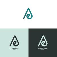Facile et élégant lettre ae logo, avec magnifique pente couleurs. adapté pour renforcement votre affaires identité. vecteur