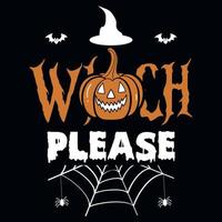 content Halloween 31 octobre sorcières huer T-shirt conception vecteur