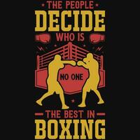 boxe ou combat graphique T-shirt conception vecteur