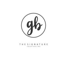 g b gb initiale lettre écriture et Signature logo. une concept écriture initiale logo avec modèle élément. vecteur
