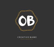 o b o initiale lettre écriture et Signature logo. une concept écriture initiale logo avec modèle élément. vecteur