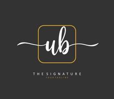 u b ub initiale lettre écriture et Signature logo. une concept écriture initiale logo avec modèle élément. vecteur