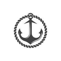 ancre logo icône bateau navire Marin marine vecteur