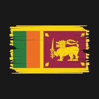 illustration du drapeau du sri lanka vecteur