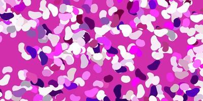 toile de fond de vecteur violet clair, rose avec des formes chaotiques.