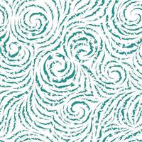 motif turquoise vectorielle continue de lignes brisées sous la forme de cercles et de spirales. Texture bleue pour la finition des tissus ou du papier d'emballage sur fond blanc vecteur