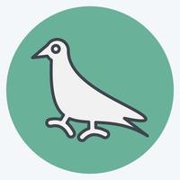 icône pigeon. en relation à national animaux symbole. Facile conception modifiable. Facile illustration vecteur