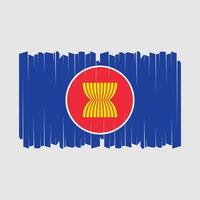 vecteur de brosse drapeau asean