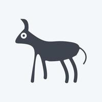 icône âne. en relation à national animaux symbole. Facile conception modifiable. Facile illustration vecteur