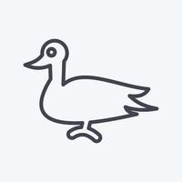 icône canard. en relation à national animaux symbole. Facile conception modifiable. Facile illustration vecteur