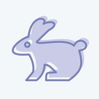 icône lapin. en relation à national animaux symbole. Facile conception modifiable. Facile illustration vecteur