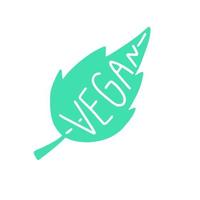 végétalien signe. vert feuille. en bonne santé nourriture concept icône. vecteur