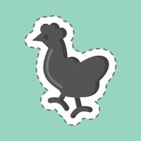 icône poulet. en relation à national animaux symbole. Facile conception modifiable. Facile illustration vecteur