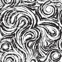 texture abstraite de vecteur noir de spirales et de boucles lisses. bois de fibre ou motif torsadé de marbre. vagues ou ondulations.