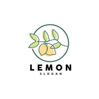 citron logo, luxueux élégant minimaliste conception, citron Frais fruit vecteur pour jus, illustration modèle icône