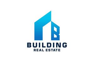 initiales lettre b agent immobilier, réel biens et propriété affaires logo conception vecteur