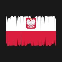 drapeau pologne illustration vectorielle vecteur