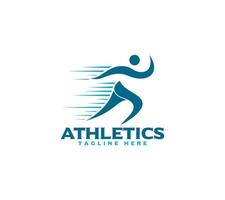 sport athlétisme courir logo conception vecteur illustration sur blanc Contexte.