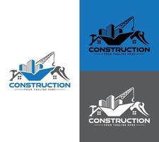 construction logo conception, vecteur illustration.