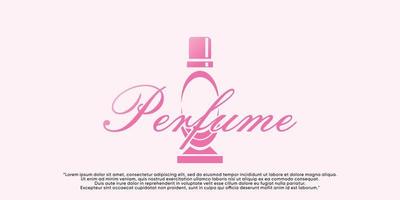 vecteur minimaliste Facile bouteille parfum logo avec conception unique prime vecteur