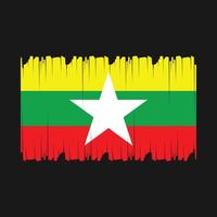 illustration vectorielle de drapeau myanmar vecteur