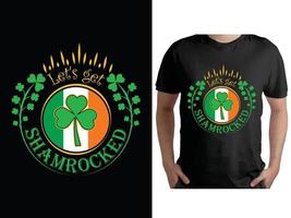 st. patrick's journée T-shirt conception, Saint patrick's journée chemise, chanceux irlandais chemise vecteur