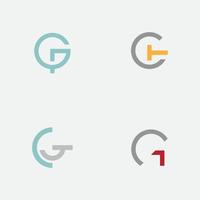 initiales g modèle de conception de logo icône vector