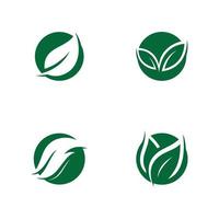 icône de vecteur de feuille verte logo écologie nature